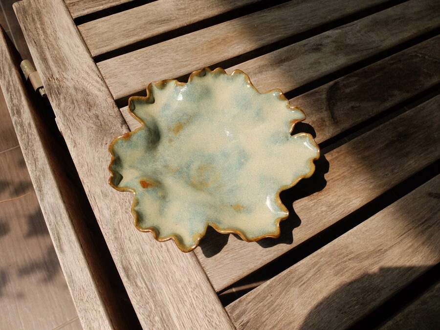 Celestial Petals ceramic piece