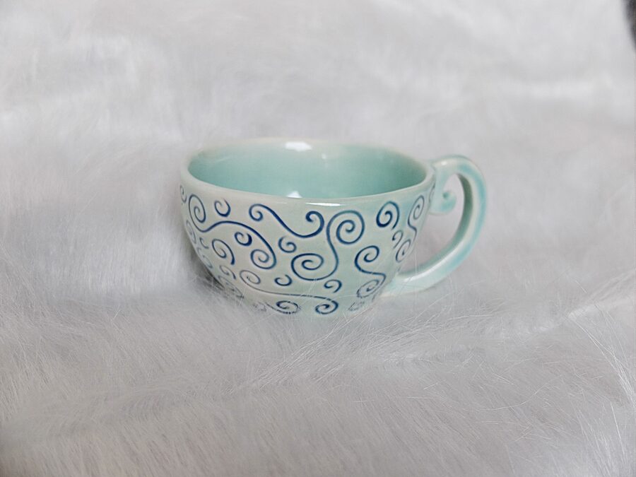 Sacred Spiral ceramic piece